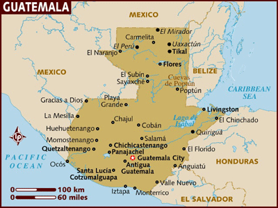 Map of guatemala