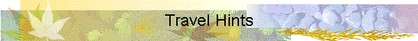 Travel Hints